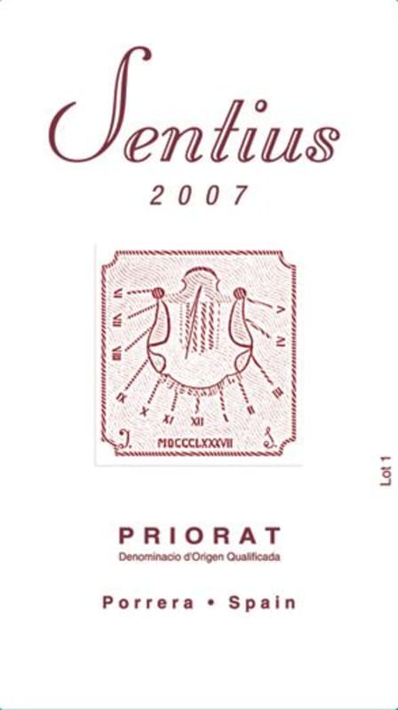 Joan Simo Sentius 2007 Front Label