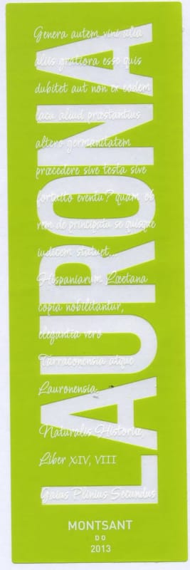 Laurona Falset Blanc de Laurona 2013 Front Label