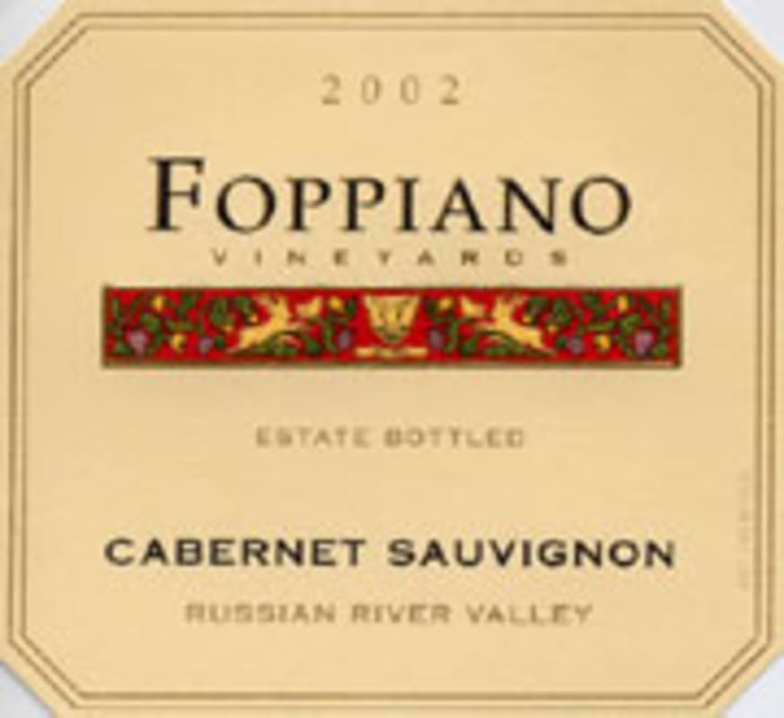 Foppiano Cabernet Sauvignon 2002 Front Label