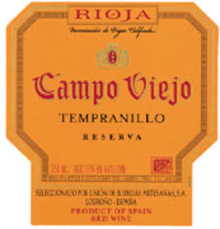 Campo Viejo Rioja Reserva 1998 Front Label