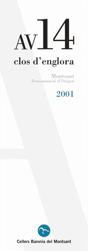 Baronia del Montsant Clos d'Englora AV 14 2001 Front Label