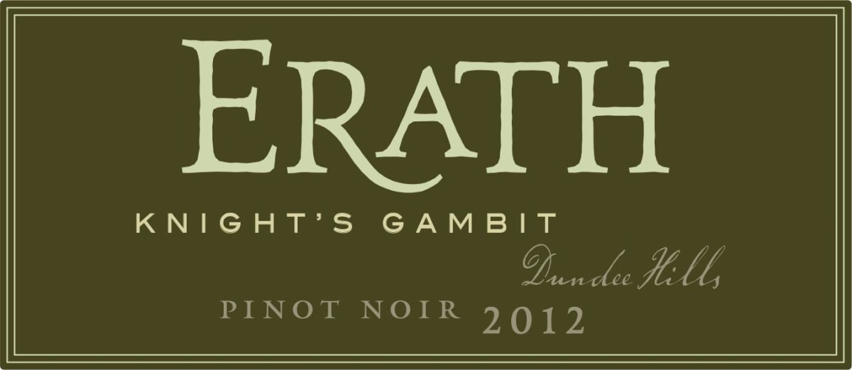 Erath Erath Knight's Gambit Vineyard Pinot Noir 2012 Front Label