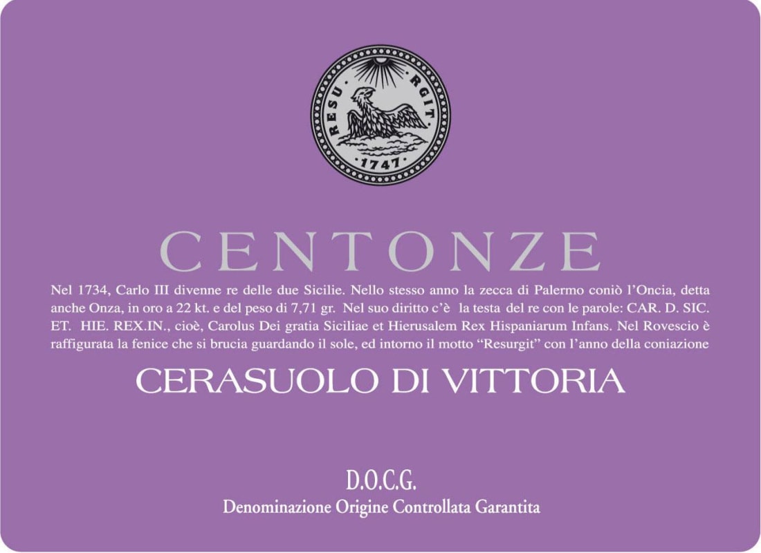 Centonze Cerasuolo di Vittoria 2014 Front Label