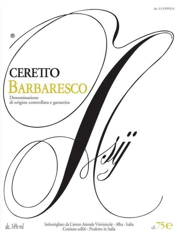 Ceretto Barbaresco Asij 2011 Front Label