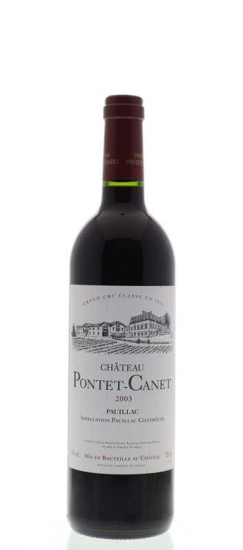 Chateau Pontet-Canet 2003 Front Bottle Shot