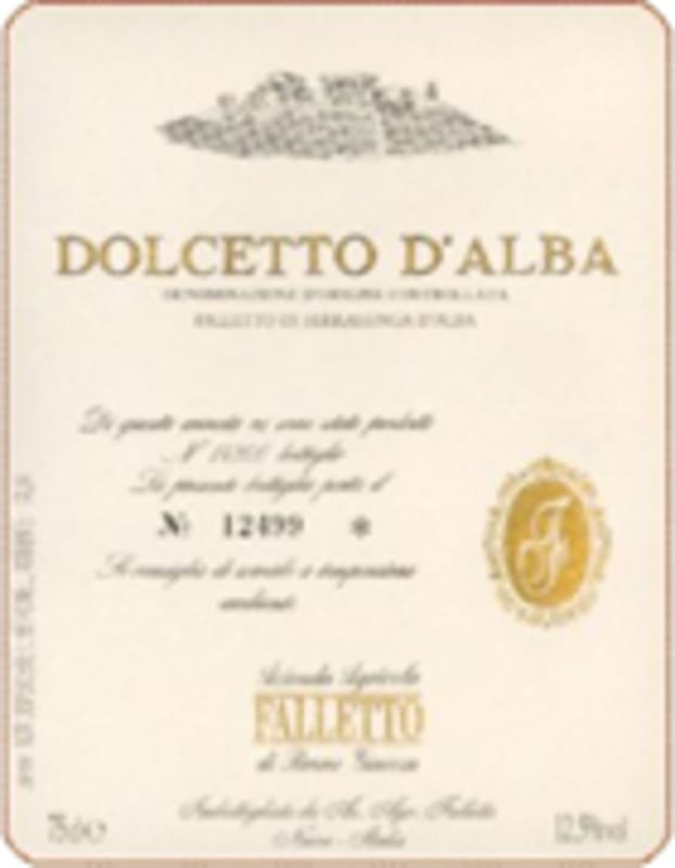 Bruno Giacosa Falletto Dolcetto d'Alba 2004 Front Label