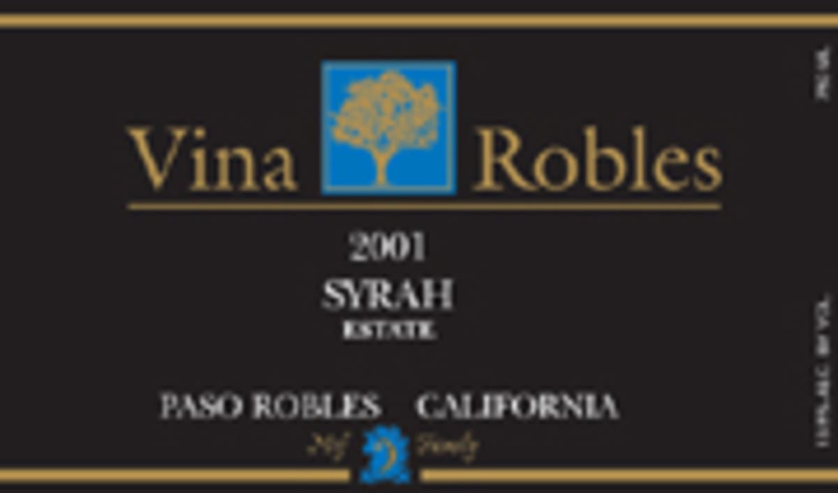 Vina Robles Estate Syrah 2001 Front Label