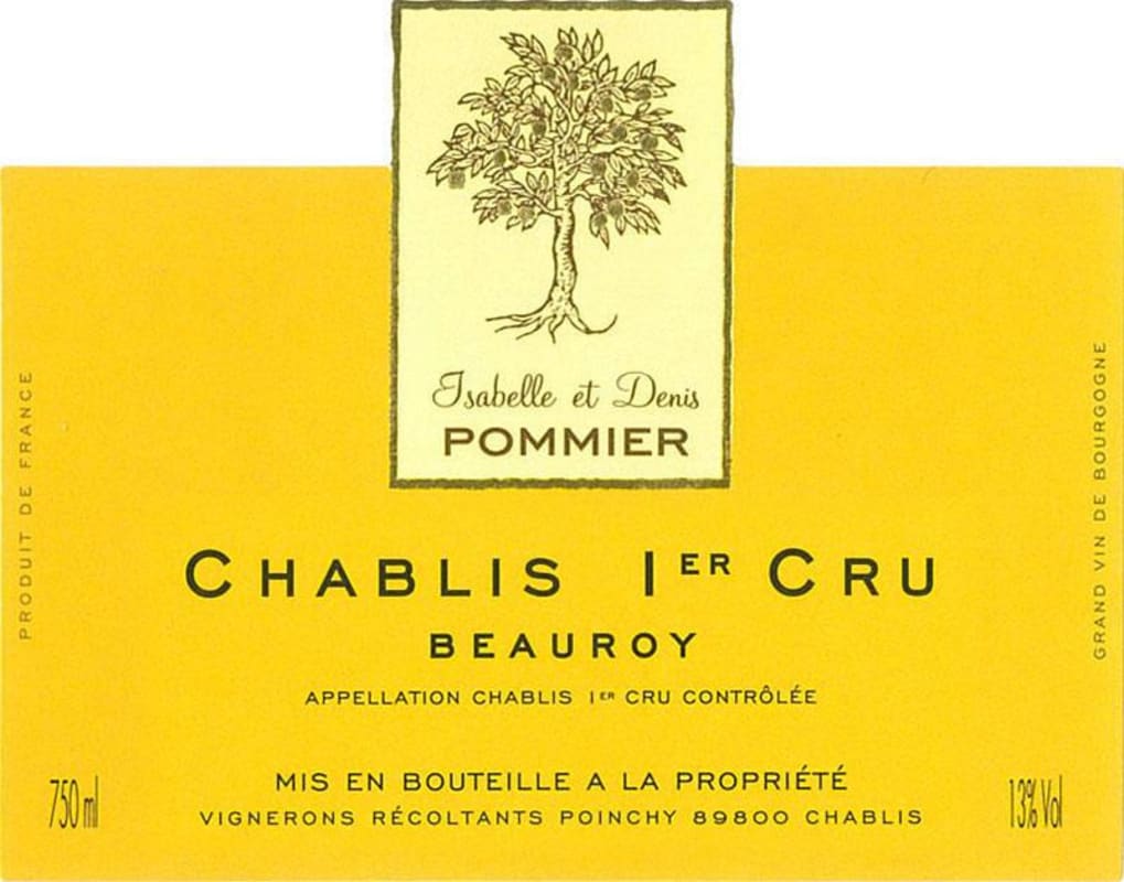 Denis Pommier Chablis Le Beauroy Premier Cru 2013 Front Label