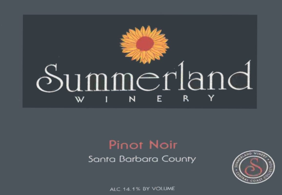 Summerland Santa Barbara Pinot Noir 2005 Front Label