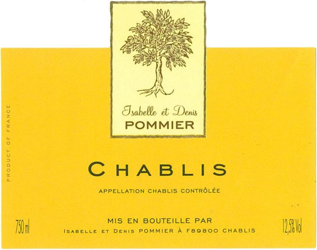 Denis Pommier Chablis 2014 Front Label