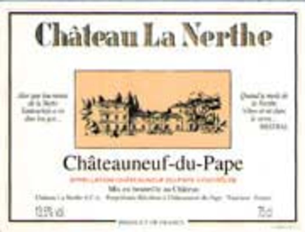 Chateau La Nerthe Chateauneuf-du-Pape Blanc 2003 Front Label