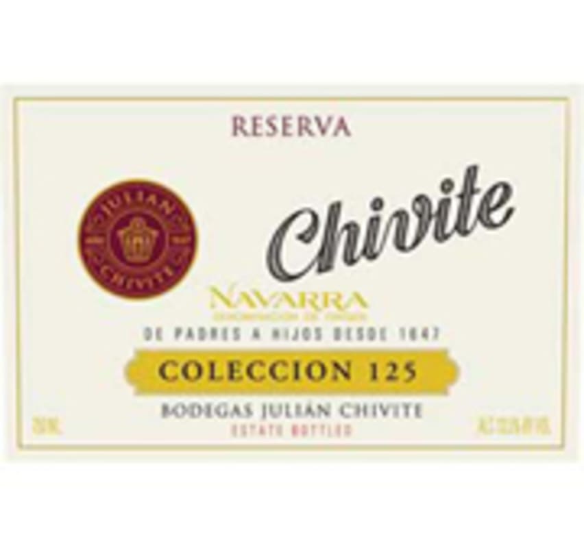 Julian Chivite Colleccion 125 Reserva (375ml half bottle) 2001 Front Label