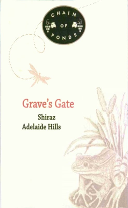 Chain of Ponds Grave's Gate Shiraz 2012 Front Label