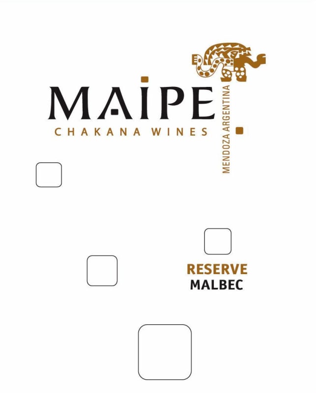 Bodega Chakana Maipe Reserve Malbec 2012 Front Label