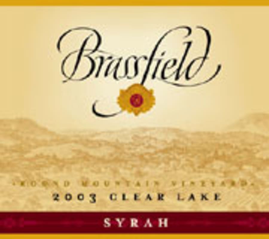 Brassfield Round Mountain Vineyard Syrah 2003 Front Label