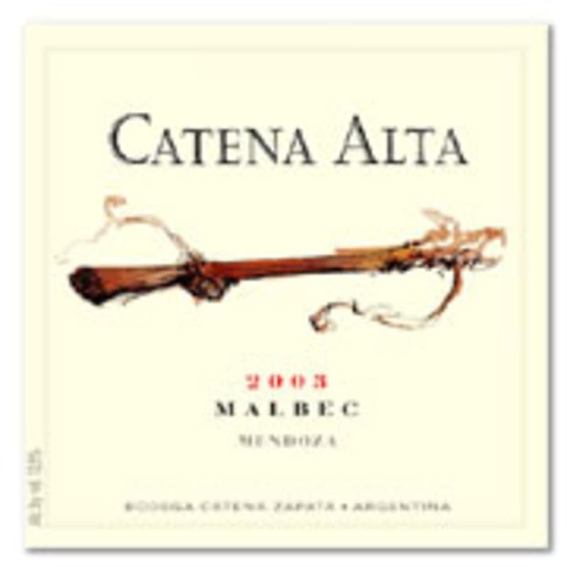 Catena Alta Malbec 2003 Front Label