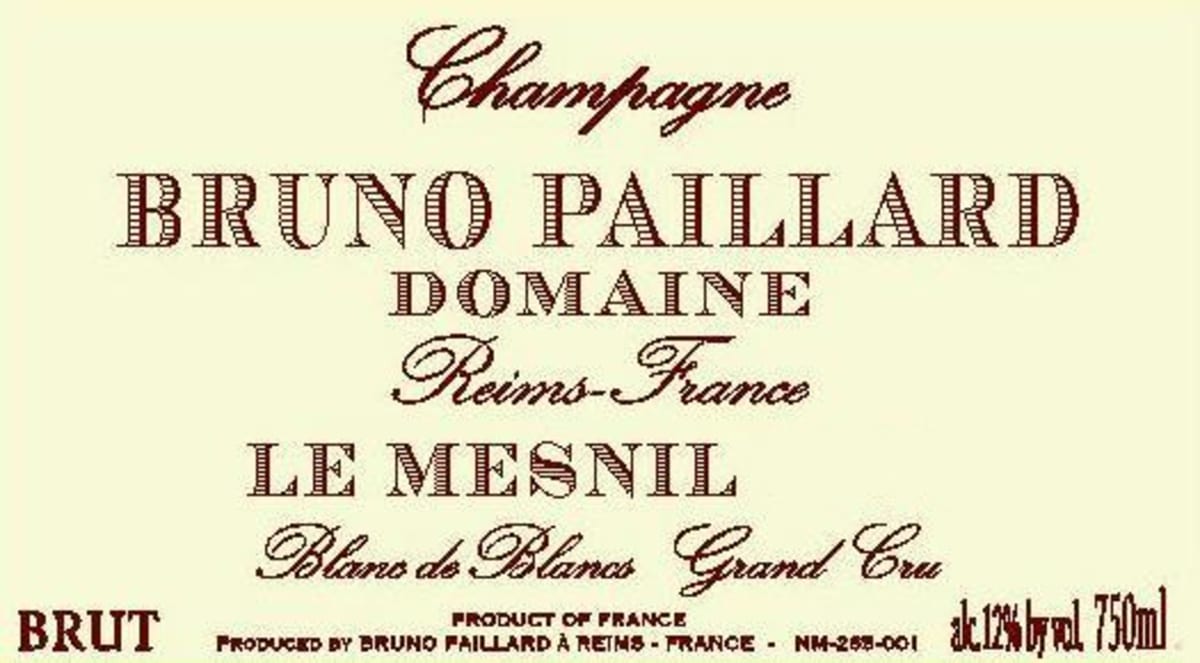 Bruno Paillard Le Mesnil Brut Grand Cru Blanc de Blancs 2008 Front Label