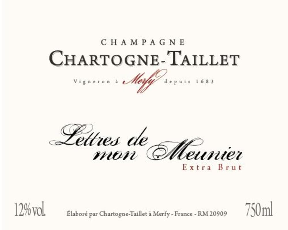 Chartogne-Taillet Lettre de mon Meunier Extra Brut 2015 Front Label