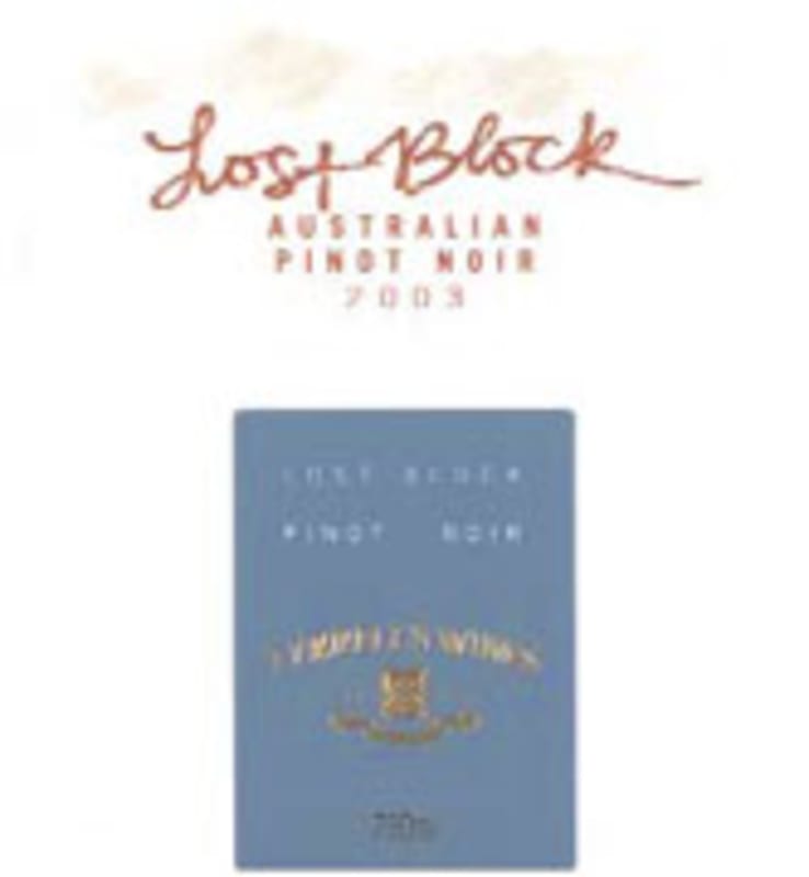Tyrrell's Lost Block Pinot Noir 2003 Front Label