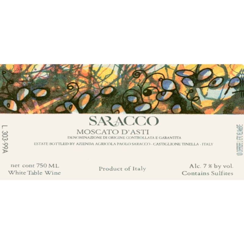Saracco Moscato d'Asti 2005 Front Label