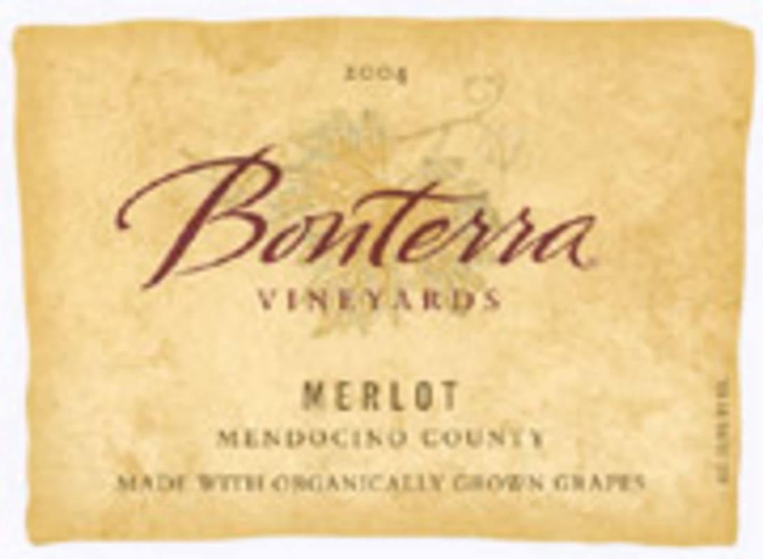 Bonterra Organically Grown Merlot 2004 Front Label