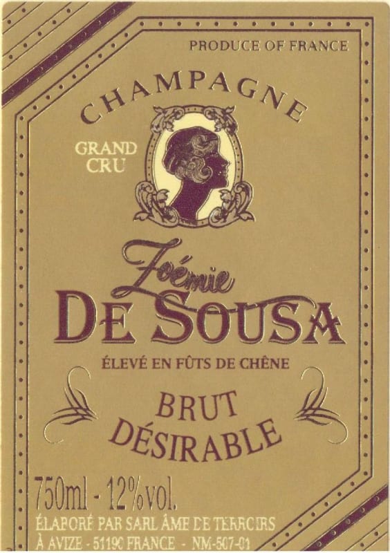 De Sousa Desirable Brut 2003 Front Label