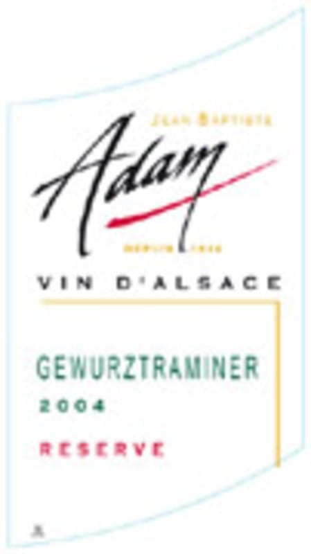 Jean-Baptiste Adam Reserve Gewurztraminer 2004 Front Label