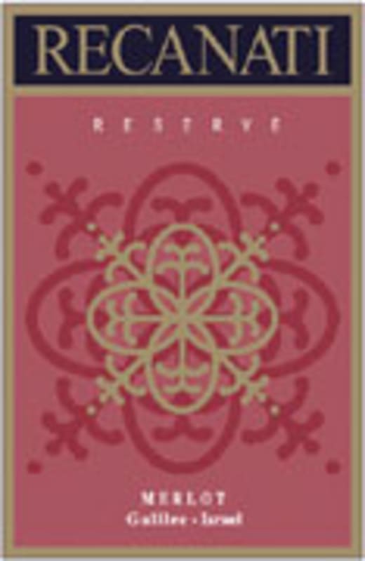 Recanati Reserve Merlot (OU Kosher) 2000 Front Label