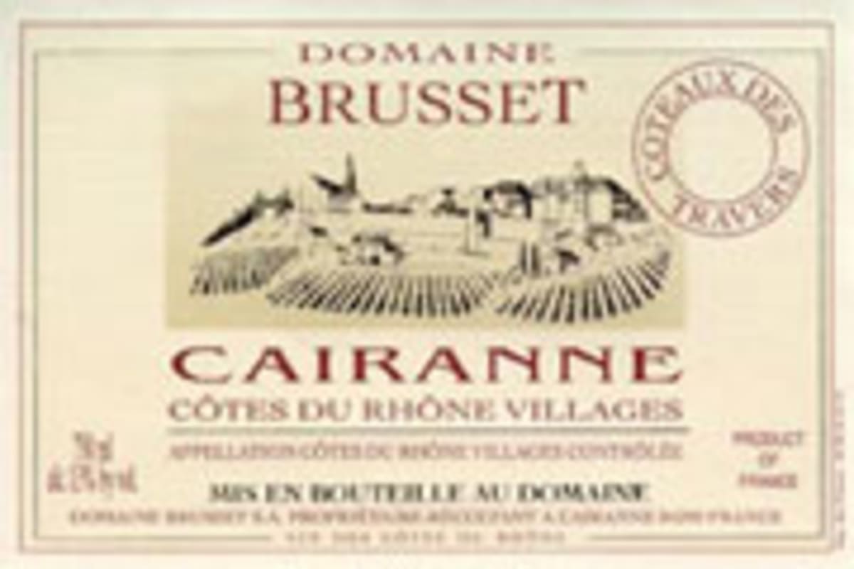 Domaine Brusset Cotes du Rhone Villages Cairanne 2003 Front Label