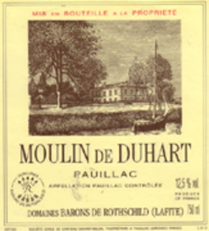 Chateau Duhart-Milon Moulin de Duhart 2002 Front Label