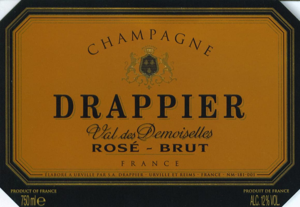 Drappier Val des Demoiselles Brut Rose Front Label