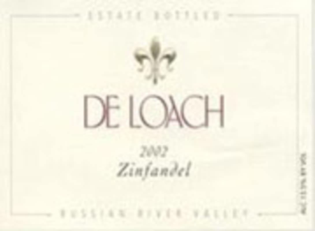 DeLoach Russian River Zinfandel 2003 Front Label