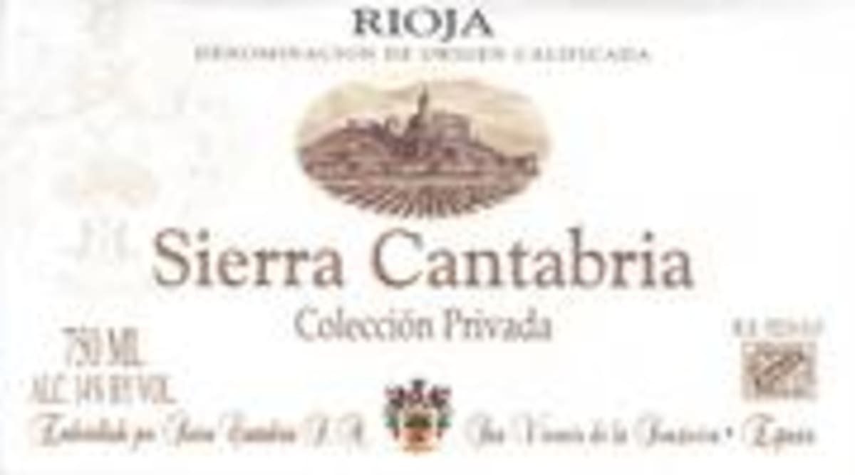 Sierra Cantabria Cantabria Coleccion Privada 2002 Front Label