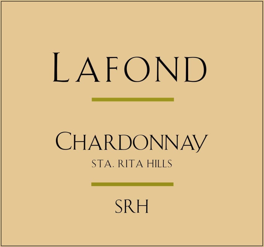 Lafond SRH Chardonnay 2015 Front Label