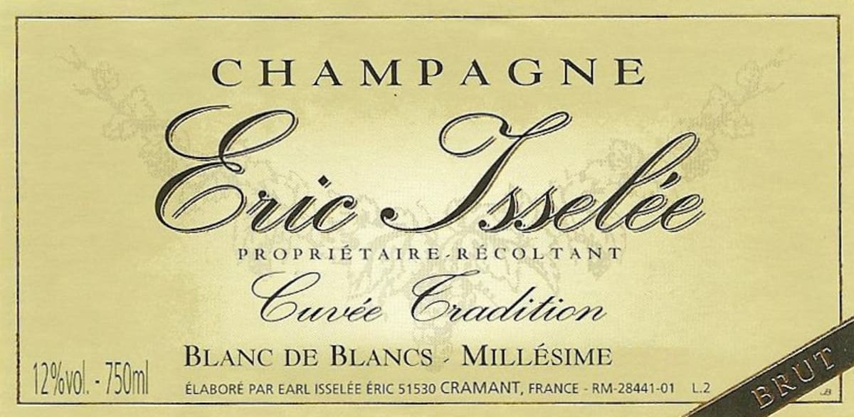 Eric Isselee Cuvee Tradition Brut Millesime Blanc de Blancs 2009 Front Label