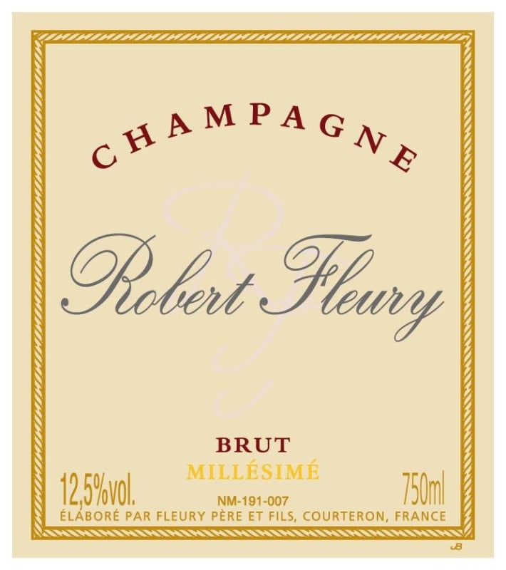Champagne Fleury Cuvee Robert Fleury Millesime 2005 Front Label