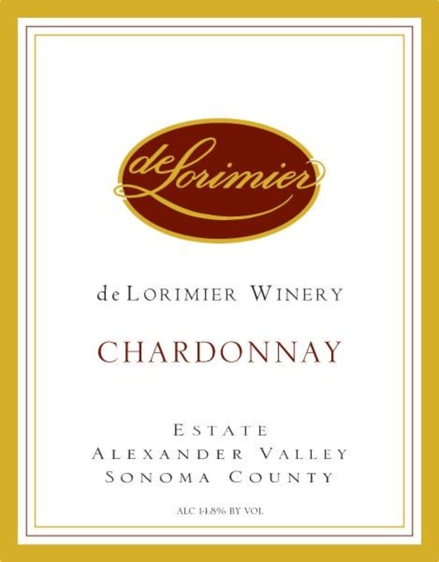 deLorimier Alexander Valley Chardonnay 2014 Front Label