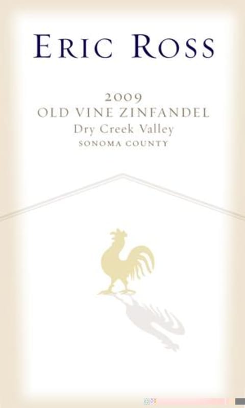 Eric Ross Winery Old Vine Zinfandel 2009 Front Label