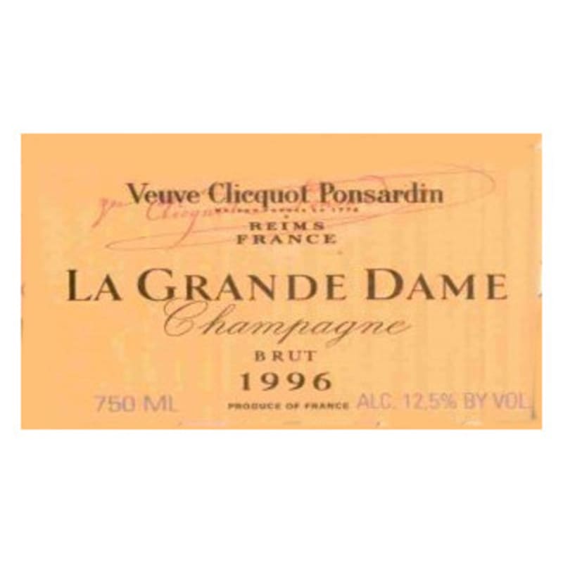 Veuve Clicquot La Grande Dame 1996 Front Label