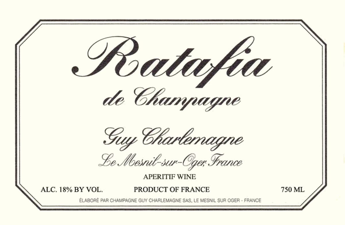 Guy Charlemagne Ratafia de Champagne Front Label