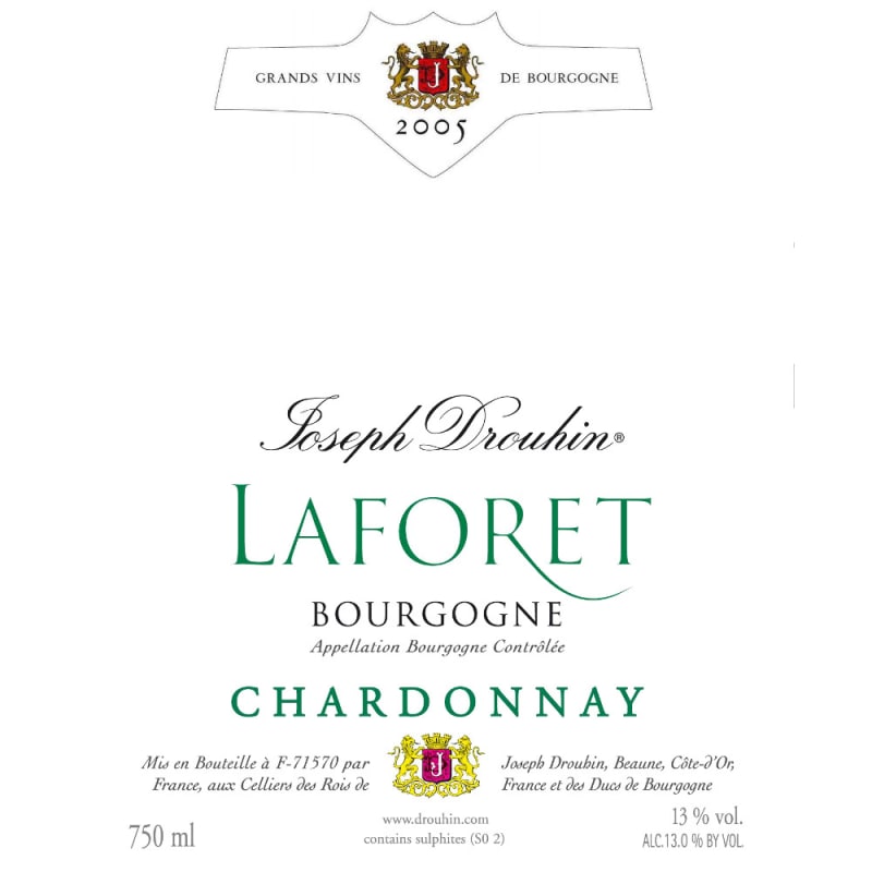 Joseph Drouhin Laforet Chardonnay 2005 Front Label