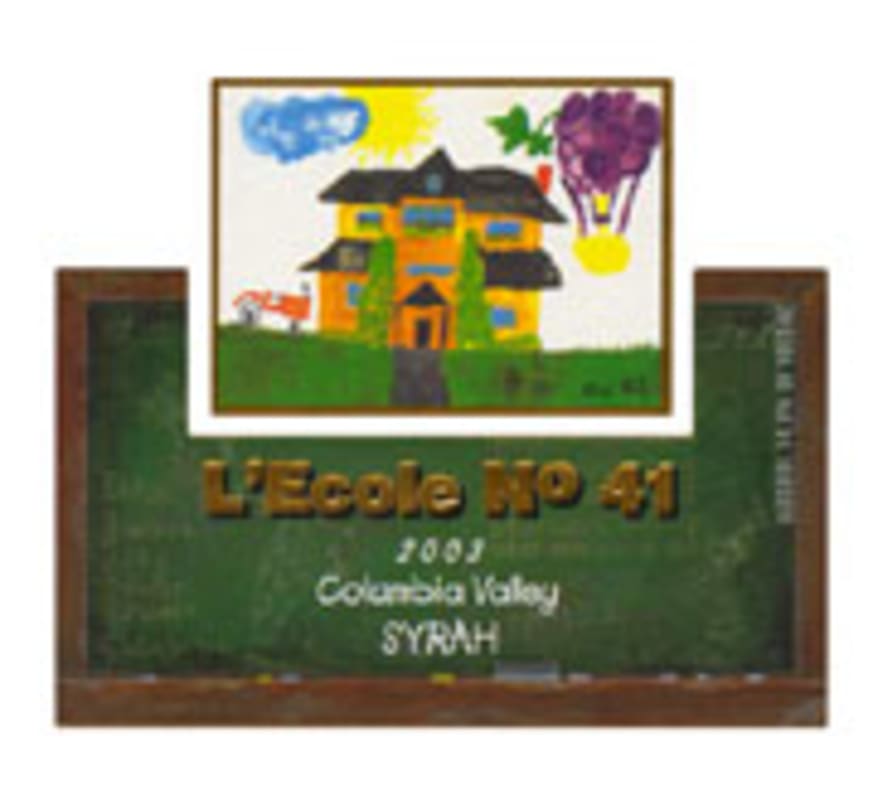 L'Ecole 41 Walla Walla Valley Syrah 2003 Front Label