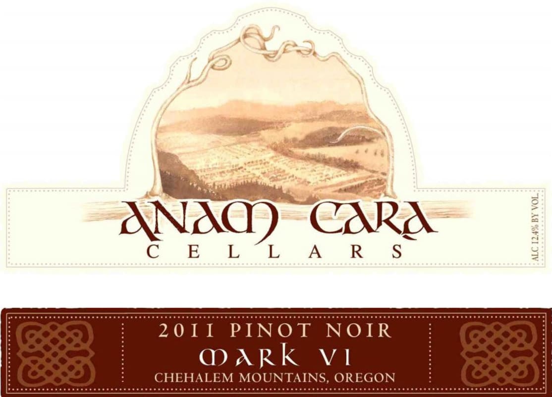 Anam Cara Mark VI Pinot Noir 2011 Front Label