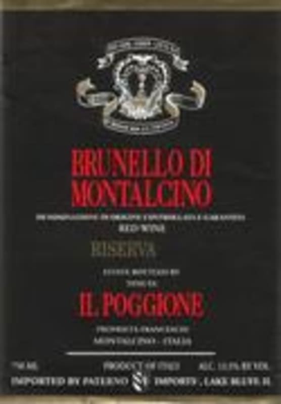 Il Poggione Brunello di Montalcino Riserva 1993 Front Label