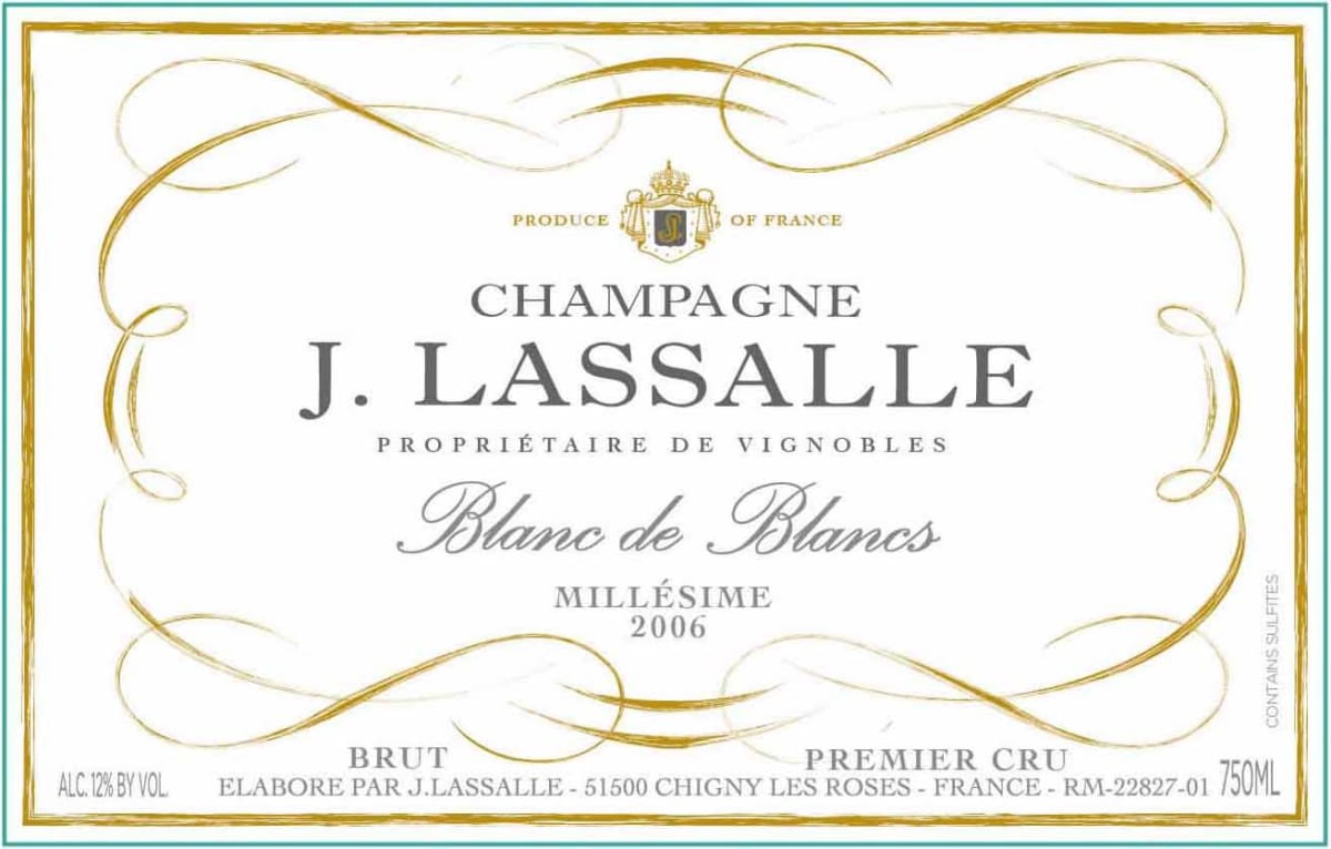 J. Lassalle Blanc de Blancs Brut Premier Cru 2006 Front Label