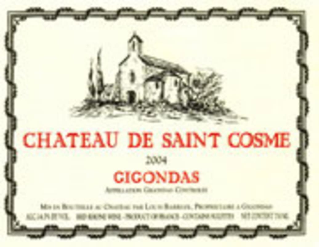 Chateau de Saint Cosme Gigondas 2004 Front Label