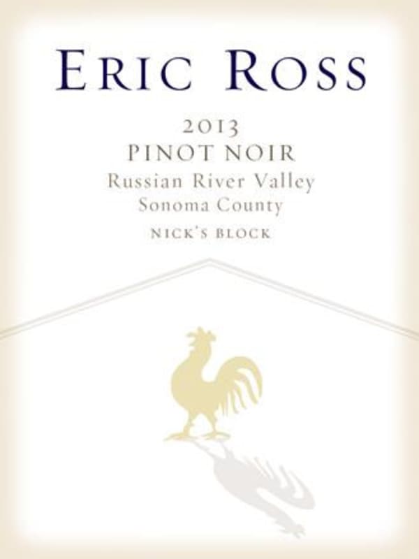 Eric Ross Winery Nick's Block Pinot Noir 2013 Front Label