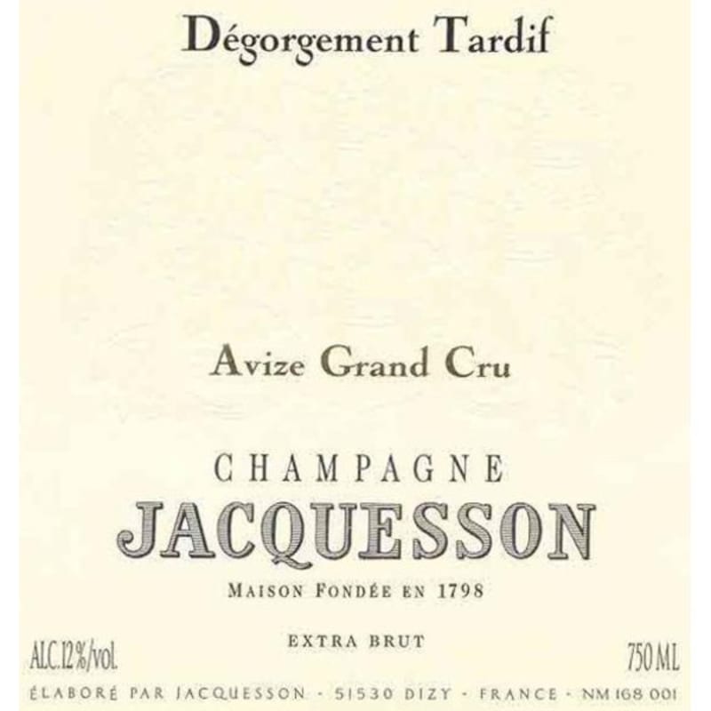 Jacquesson Degorgement Tardif Avize Brut Grand Cru 2000 Front Label