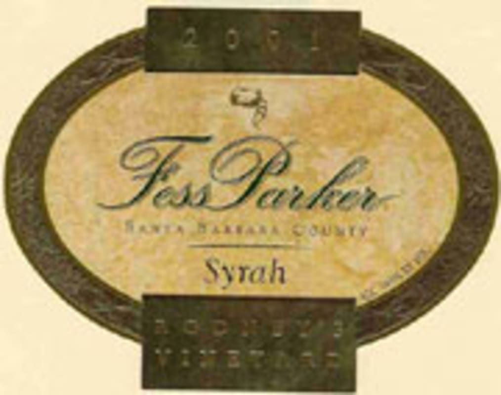 Fess Parker Rodney's Vineyard Syrah 2001 Front Label