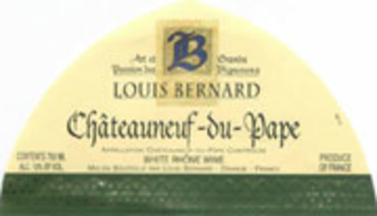 Louis Bernard Chateauneuf-du-Pape White 2001 Front Label